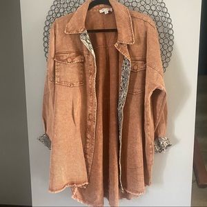 SOLD! Rust orange shacket